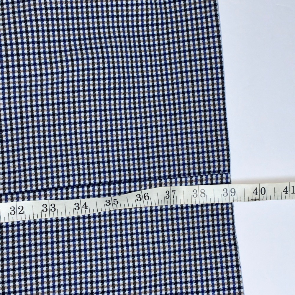 Banana Republic Gingham Plaid Sheath Dress 10 Blue V-Neck Midi Dark Academia Mod - Picture 8 of 8